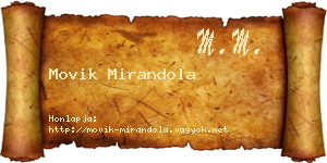 Movik Mirandola névjegykártya